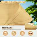 8'x8' Sun Shade Sail Rectangle Outdoor UV Block Square Canopy Sunshade Cover for Backyard Porch Pergola Deck Garden Patio, Sand