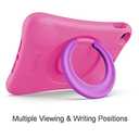 NLR FUN Pepkoo Kids EVA Case for iPad | Multi-Direction Stable Stand | Compatible with 10.2-Inch iPad 2021/2020/2019 (9th/8th/7th Generation) (Pink+Purple)