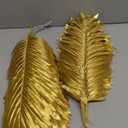 Giegxin 30 Pcs Artificial Palm Leaves for Palms Sunday Large Faux Plants Holy Week Decor Palm Fronds Fake Tropical Tree Leaves for Easter Wedding Jungle Party Decorations(8 x 20.5 Inch,Gold)