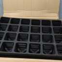 24 Cell Nursery Pots Trays (17"x11"x2") with Plastic Flat Seed Starter Trays, Durable Carrying Seedling Starter Tray, Reusable Planting Trays for Holding 2.7 inch Nursery Pots, 3 Sets Combo (Pot Trays + Flat Trays-3P, Black)