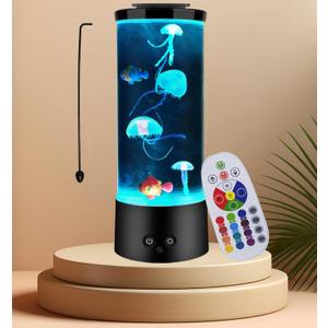 LEHAHA Jellyfish Lamp with 16 Color Changing Relax Mood Light Gift with Remote Control USB/Battery Jellyfish Aquarium for Home Office Table Room Decor Gifts for Kids Adults