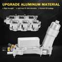 Upgraded Full Aluminum Engine Lower Intake Manifold with Gasket Engine Oil Filter Housing with Oil Cooler Sensors and Gaskets Compatible with Dodge Charger Challenger Journey Jeep Wrangler