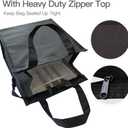 Iriviel Black Lunch Bag for Men - Insulated Safe Material, 10.8"H x 9"L x 5.5"W
