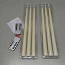 Homemory 15 inches Real Wax Flameless Taper Candles with Remote Timer, 6 Pcs Ivory LED Taper Candles Battery Operated with 3D Flickering Flame, Window Candle Led Candlesticks for Dinners Home Decor