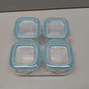 OXO Tot Glass Baby Blocks Food Storage Containers, Teal, 4 oz
