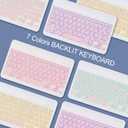 Backlit Bluetooth Keyboard Small Portable Wireless Keyboard Rechargeable Illuminated for Android Samsung Tablet Cell Phone Smartphone iPad A16 11th 10th Generation iPad Pro Air Mini iPhone (Pink)