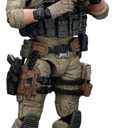 JOYTOY 1/18 Action Figures - Battle for The Stars U.S.Army Delta Assault Squad Support Gunner - 4,US Army Men and SWAT Team Toy Soldiers with Military Weapons Accessories,Age 15+