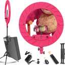 Ring Light 18 INCH Kit,55W6700k Dimmable LED Light, Tripod Stand, Remote Controller,Box for Camera,Smartphone,YouTube,TikTok,Self-Portrait Shooting,CRI95 (Rec(Red Like Kumame B-e-a-r))