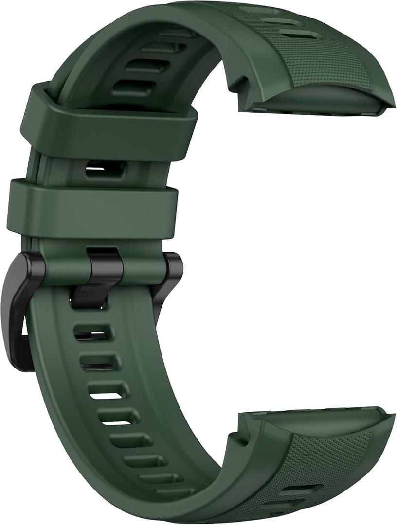 ISABAKE for Garmin Approach S70 47mm Watch Band, 22mm Soft Silicone Replacement Bands Wristbands Accessory Straps for Men Women Compatible with Garmin Approach S70 47mm (Dark Green)