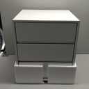 Walnut Nightstand Mid Century Modern Nightstand, Wooden Bedside Table For Bedroom, Living Room, White