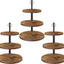 Cupcake Stand, 3 Tier Cupcake Stand Rustic Dessert Table Display Set Wood Cupcake Tower Cake Stand Tiered Tray Stand for Wedding Birthday Baby Shower 3 Pack