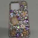 MOSEZA Compatible with iPhone 14 Pro Max Bling Glitter Case Luxury Cute Sparkle Rhinestone Diamond Girly Protective Phone Cover Case for Women Girl