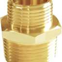 Joywayus 3/4" NPT Male 1" NPT Male Brass Pipe Fitting Adapter