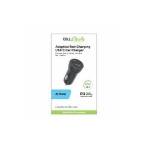 Adaptive Fast Charging USB C Car Charger 20 Watts