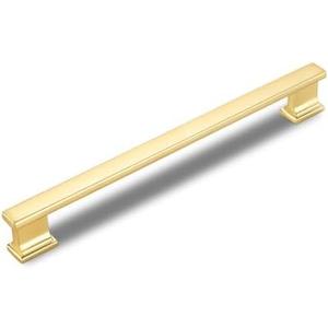 GOFFIDECO 3 Pack 8-1/2 Inch Length|7-1/2 inch(192mm) Hole Center Brushed Gold Kitchen Cabinet Handles, Cabinet Pulls Kitchen Cabinet Hardware, Cupboard Pulls, Drawer Handles