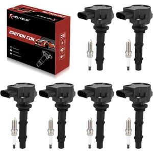 UF535 Ignition Coil Pack and Iridium Spark Plugs Set of 6 Compatible with Mercedes-Benz C230 C300 CL550 E300 E350 CLK350 R350 SL550 ML350 2005-2015 Replaces#5C1713, 95983