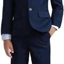 YuanLu Boys Suit for Kids Tuxedo Wedding Ring Bearer Outfit Boy Formal Suits 5 Piece Slim Fit Dresswear Suit Set (7 Years, Navy Blue)
