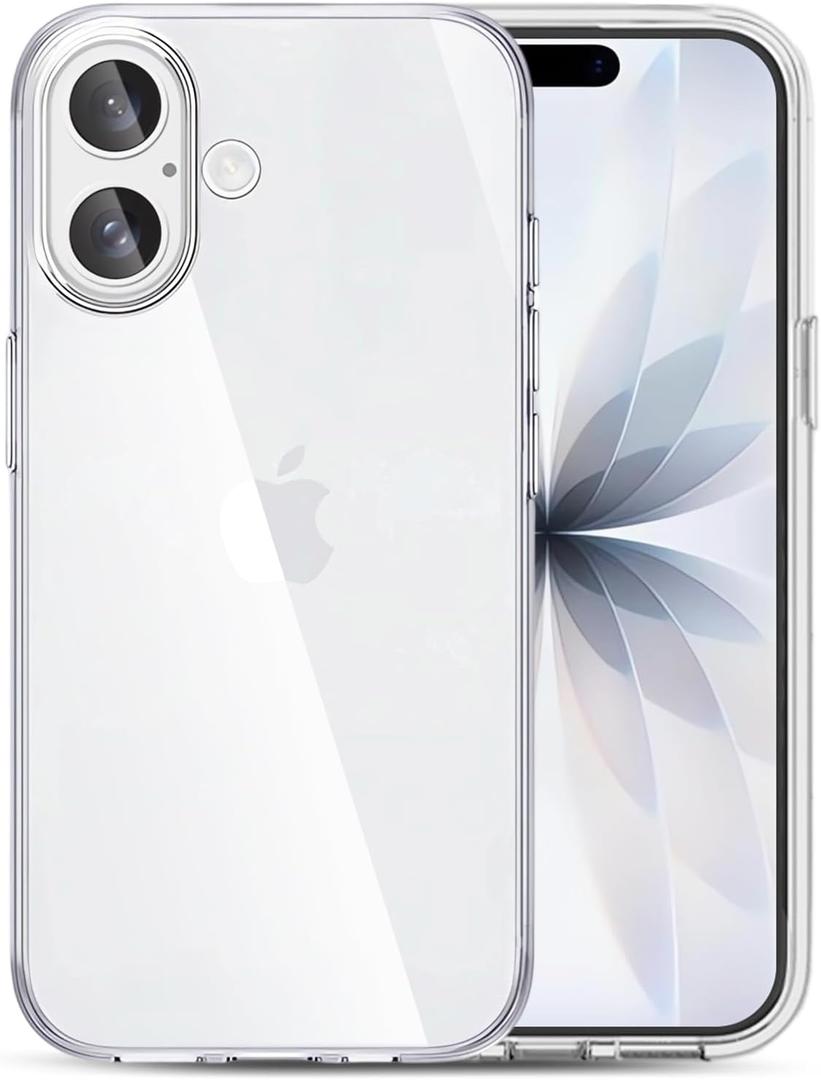 TENOC Phone Case Compatible with iPhone 17, Clear Case Shockproof Protective Bumper Slim Cover for 6.3 Inch