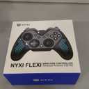 NYXI Flexi Wireless PC Gaming Controller, 1000Hz Polling Rate Hall Effect Joystick, Interchangeable D-pad&Left Joystick, 4 Mppable Buttons, Adjustable Turbo/Vibration for PC/Switch/iOS/Android (Black)