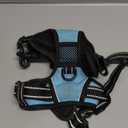 PHOEPET No Pull Dog Harness Medium Reflective Front Clip Vest with Handle, Adjustable 2 Metal Rings 3 Buckles,[Easy to Put on & Take Off](M, Blue)