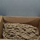 Jute Hemp Rope Net(4ftx12ft), Heavy Duty Natural Climbing Safety Rope Netting Balcony Stairs Fence Garden Playground Protection Net Indoor & Outdoor Decor Rope Net