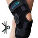 Hinged Knee Brace with Side Stabilizers & Locking Dial- Adjustable Knee Support for ACL Recovery, Meniscus Tear, Arthritis Pain Relief - Medical Immobilizer with Open Patella for Men & Women