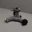 STYDDI Metal Pulsating Sprinkler on in-Series Metal Wheeled Base, Adjustable Circular Water Sprinkler for Medium to Large Circular Lawn, Yard, Garden and Large Areas, Coverage up to 6,360 Sq. ft