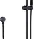5-Spray Handheld Shower Head Set with 28.35-Inch Slide Bar Stainless Steel, Matte Black Shower Slide Bar Combo with Hose, Adjustable Height Shower Head