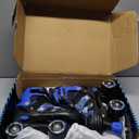 Kuxuan Skates Boys and Girls Camo Adjustable Roller Skates with Light up Wheels, Fun Illuminating Rollerskate for Kids Girls Youth (Small(10-12US), blue)