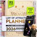 Manifestation Journal  Hourly, Weekly & Monthly Planner with Productivity App | 12-Month Life Organizer & Goal Planner | Spiral Journal, Habit Tracker, Foldable Vision Board & Gift Box (B5 (DATED) 10.1" x 7.2", Butterfly)