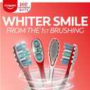 Colgate 360 Advanced Whitening Medium Toothbrush Pack, 4 Adult Medium Toothbrushes with Cheek and Tongue Cleaner, Helps Clean Your Teeth, Tongue, Cheeks, and Gums, 4 Pack