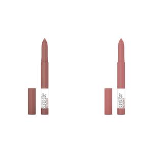 MAYBELLINE Super Stay Ink Crayon Lipstick Makeup Bundle with Built-in Sharpener, Long Lasting Matte Lip Color, 2 Count