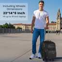 MATEIN 18 inch Roller Backpack, Rolling Computer Bag with 4 Spinner Wheels