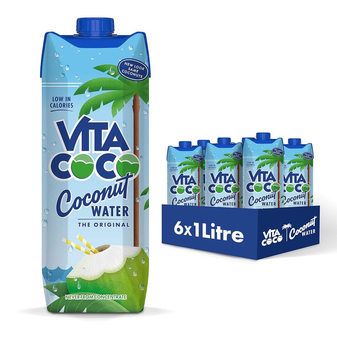 Vita Coco Coconut Water Original, 33.8 Fl Oz (Pack of 6) (EXP 04/25/26)