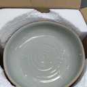 Bico Light Sage Green 45oz Stoneware Pasta Bowls Set, Set of 4, Microwave and Dishwasher Safe, for Spaghetti, Pasta, Soup