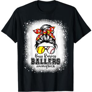 Busy Raising Ballers T-Shirt (Small, Black)