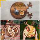Umigy 2 Pcs Christmas Charcuterie Boards Christmas Tree Wooden Cutting Board with Handle Antler Acacia Wood Cute Cutting Board for Cheese Fruit Bread Salad Vegetables Snack Dessert