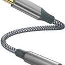 USB C to Aux Audio Dongle Cable Cord, Type C to 3.5mm Female Headphone Jack Adapter for iPhone 16 Pro Max/16 Pro, 15 Pro Max/15 Pro/15 Plus, Samsung Galaxy S23/S22/S21 Ultra, Pixel, iPad Pro, MacBook (Gray)
