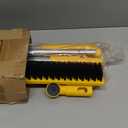 Dymoll MultiPurpose VShaped Grout Brush with 16.9" Floor Squeegee Set, Long Handle Floor Scrub Brush for Cleaning Bathroom Tile Corner Baseboards, Squeegee for Cleaning Garage Floor Window Glass