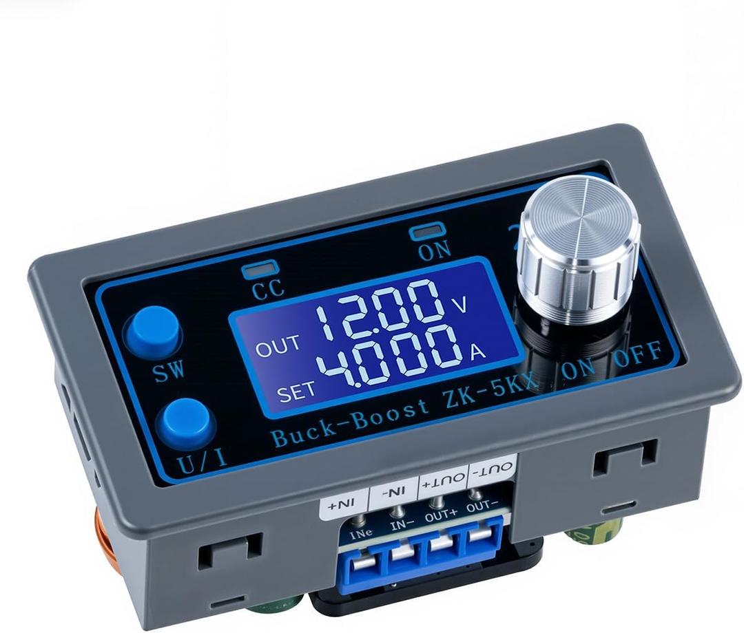 Hosyond DC DC Buck Boost Power Converter CC CV 0.6-36V 5A 5V 6V 12V 24V Power Module Adjustable Voltage Regulated Laboratory Power Supply