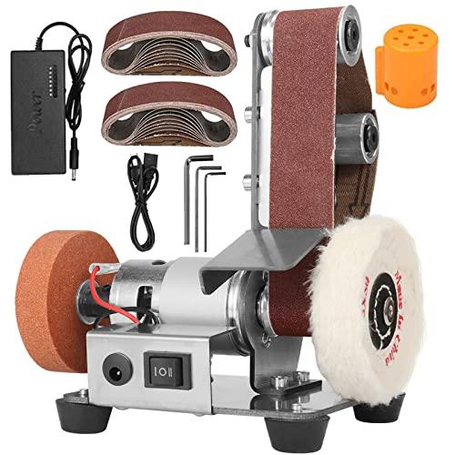 NuoDunco 3-In-1 Mini Belt Sander - Adjustable Speed Electric Grinding Sanding Machine, Handcraft System Bench Grinder Polisher Buffer for DIY Craft Wood Stained Glass Jewelry Making (Plus Kit) - Amazon.com