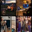 Raymate Bluetooth Speakers Wireless, 80W Speakers with Subwoofer-V5.3, HiFi Stereo Sound, Rhythmic Lighting System, 15H Playtime, 8000mAh Power Bank for Phone, Portable for Outdoor