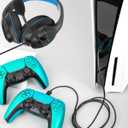 Gaming Headset for Xbox One, PS5, PS4, PC, Sega Game Gear and Other Devices with 3.5mm Audio Jack, Plug and Play, Gaming Headphones for Nintendo Switch with Clear Mic, Folding Design for Kids (Blue)