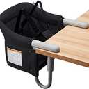 Hook On Chair, VEEYOO Clip On High Chair Folding Fast Table Chair with Storage Bag, Portable Baby Feeding Seat Attach to Table for Home and Travel