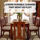 SINOSSO Thickened 2.5" Dining Chair Cushions, Soft Blended High Density Support Foam Kitchen Seat Cushions with Ties, U-Shaped Non-Slip Indoor Chair Pads, 16.5" x 16", 4 PCS, Light Brown, 16.5x 16.1x 2.5"-4pcs