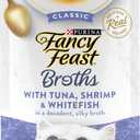 Purina Fancy Feast Broths Classic Cat Food Topper With Tuna, Shrimp, and Whitefish - (Pack of 16) 1.4 oz. Pouches (EXP 03/31/28)