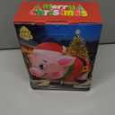 KOOY 5FT Christmas Inflatables Outdoor Decorations, Pig Blow up Yard Decorations with LED Light Up for Xmas,Outdoor Christmas Animal Decorations for Yard Holiday Party Garden Lawn Dcor