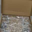 Chengu 24 Sets Disco Party Decorations, 70s Disco Ball Straw, Glitter Mirror Ball and Silver Plastic Straws for 1970s Retro Theme Bachelorette Party Decorations Birthday Supplies