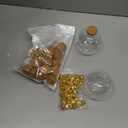 Baderke 24 Pcs 8.5 oz Christmas Spherical Plastic Potion Bottles with Corks Jingle Bells Round Candy Jars Ornament Drink Balls Christmas Booze Ball for Cocktail DIY Crafts Table Decoration(Gold)