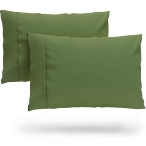 Cosy House Collection Premium Rayon Derived from Bamboo Pillowcase Set of 2 - Ultra Soft, Cooling & Breathable Bedding (King, Sage Green)